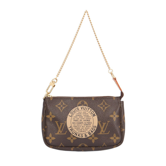 LOUIS VUITTON Authentic Brown Monogram Canvas Pochette Pouch